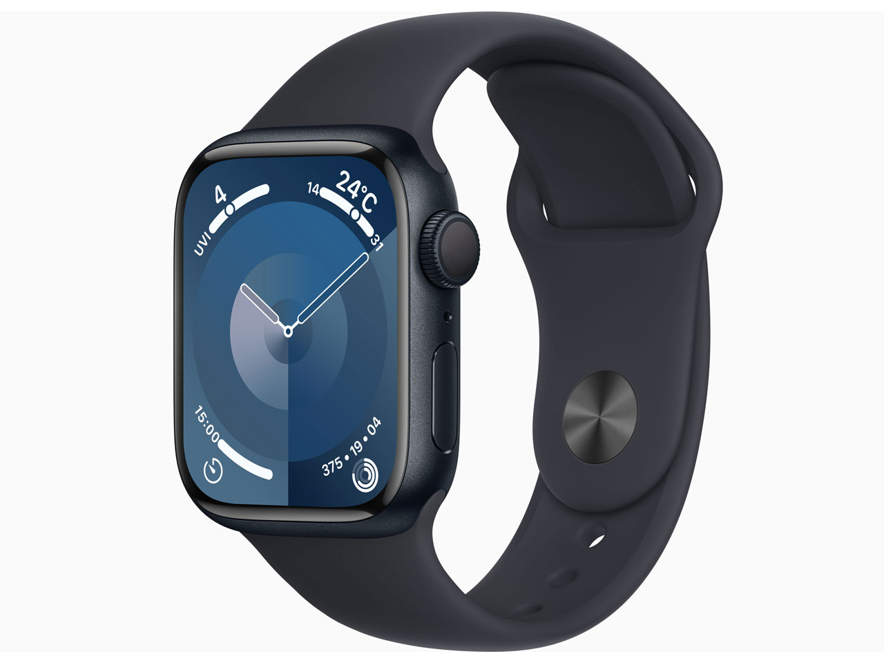 ★Apple Apple Watch Series 9 GPSモデル 41mm MR8X3J/A [ミッドナイトスポーツバンド M/L]