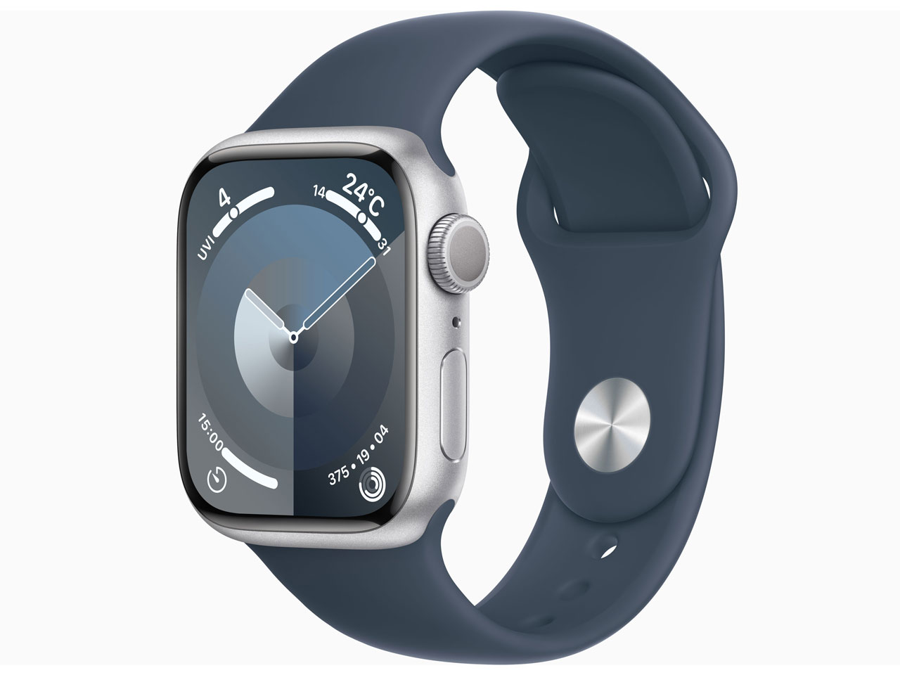 ★Apple Apple Watch Series 9 GPSモデル 41mm MR913J/A [シルバー/ストームブルースポーツバンド M/L]