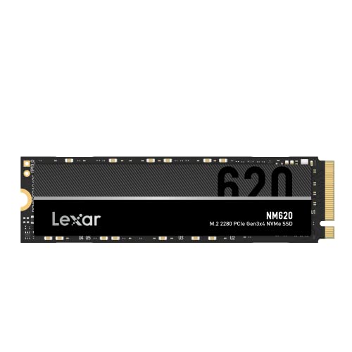 Lexar 内蔵SSD 512GB NM620 M.2 2280 PCle Gen3×4 NVMe 最大読み出し3500MB/s 書き込み2400MB/s 5年保証 国内メーカーサポート可 (512GB) LNM620X512G-RNNNG