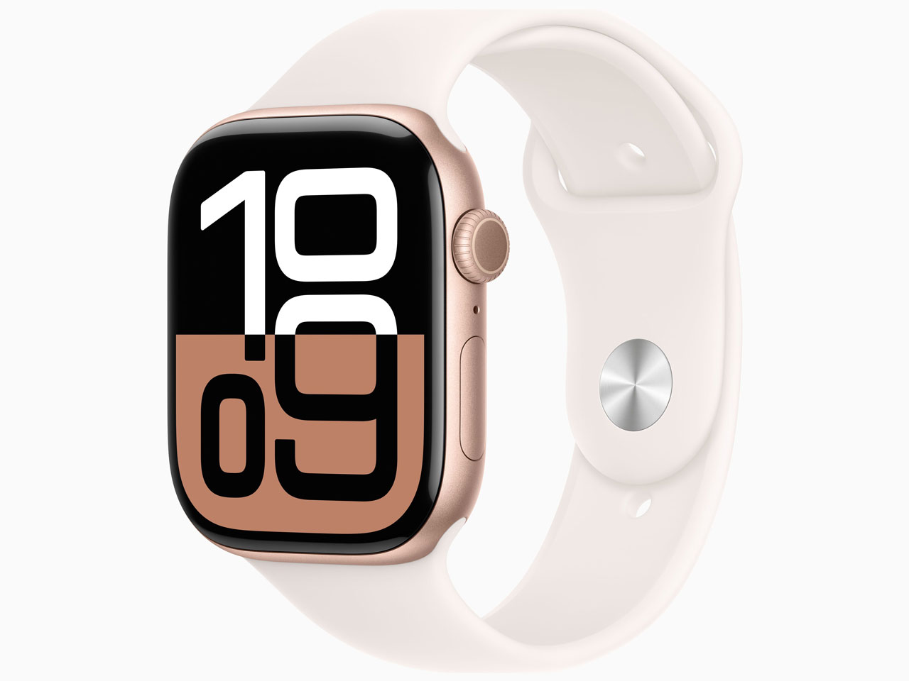 ★Apple Apple Watch Series 10 GPSモデル 46mm MWWU3J/A [ローズゴールド・ライトブラッシュスポーツバンド M/L]