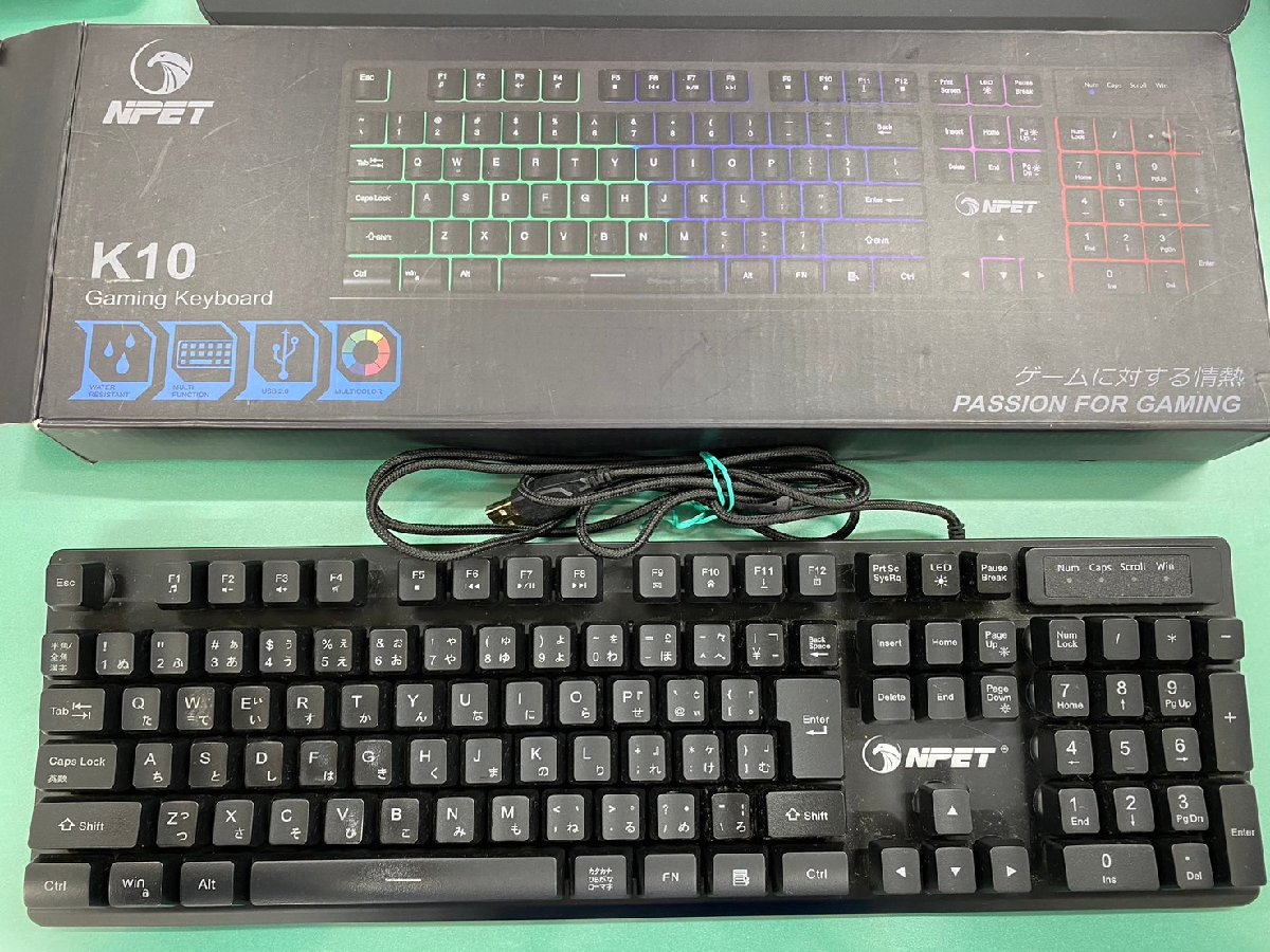 NPET K10 GAMING KEYBOARD 中古C-ランク【動作確認済み】